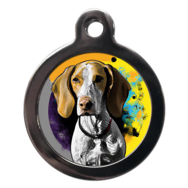 Pointer Graffiti Dog Id Tag - Ps Pet Tags - 1
