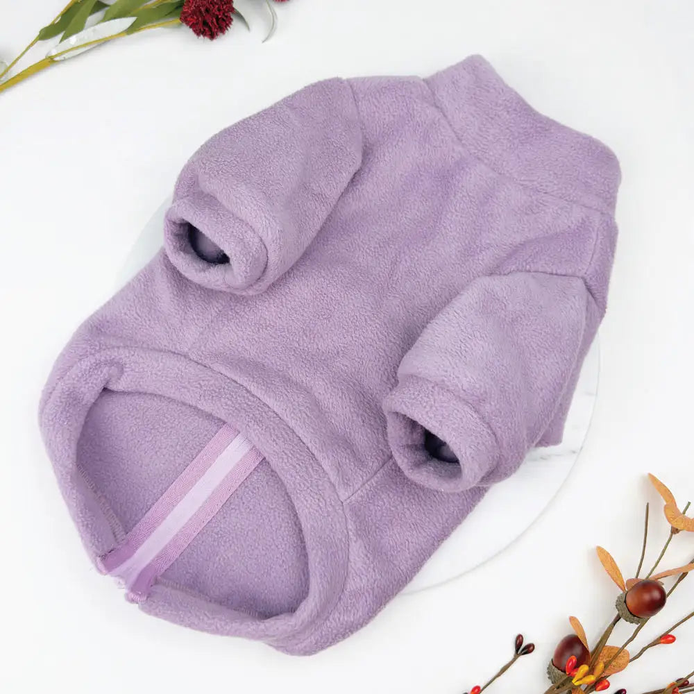 Polar Fleece Dog Zippy Jacket in Lilac - Rich Paw - 7