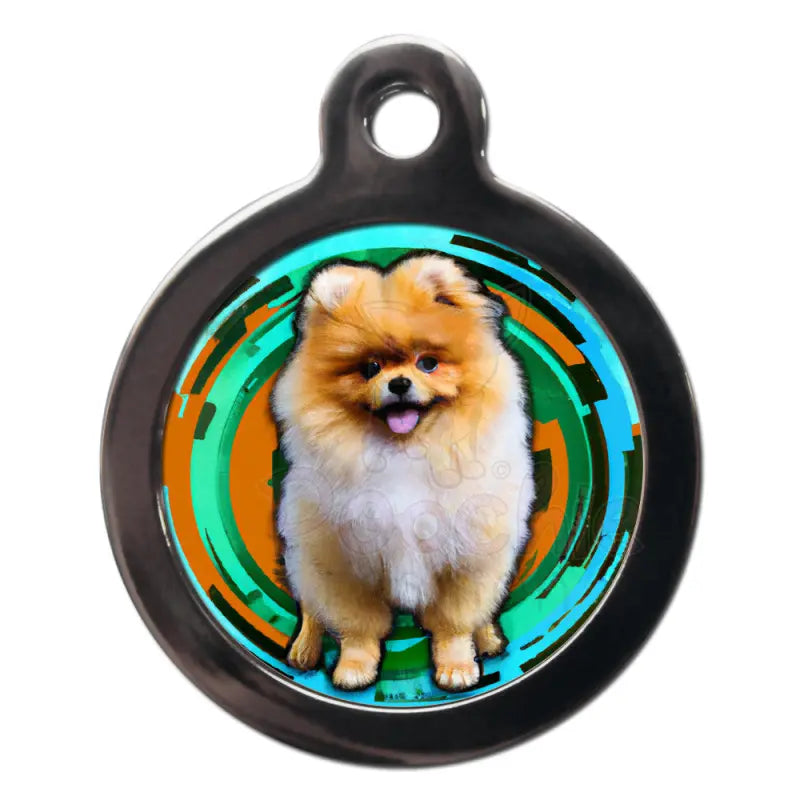 Pomeranian Graffiti Dog Id Tag - Ps Pet Tags - 1