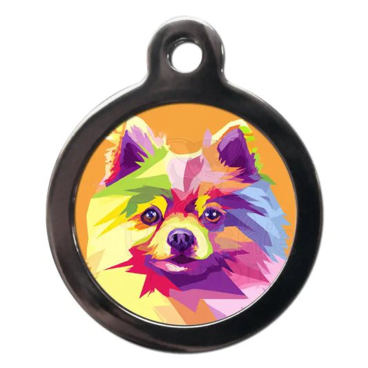 Pomeranian Pop Art Dog Id Tag - Ps Pet Tags - 1