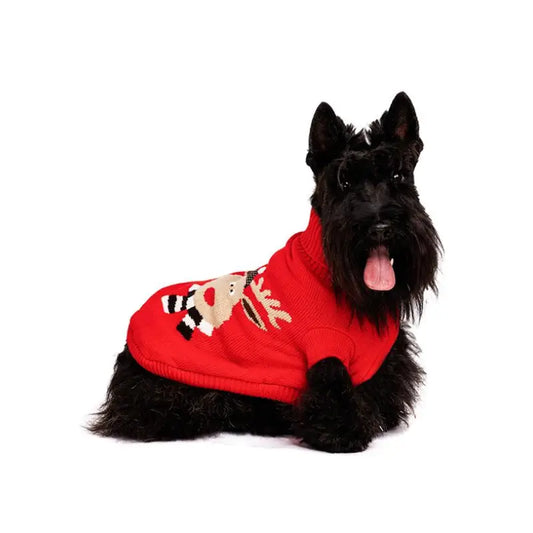 Urban Pup Prancer’s Red Xmas Dog Jumper Large - Sale - 1