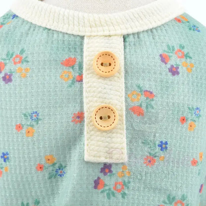 Pretty Floral Small Dog Pyjamas Blue - Posh Pawz - 5