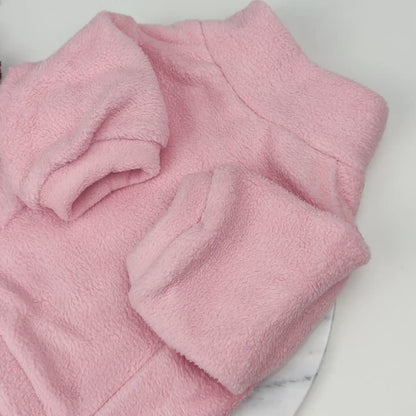 Polar Fleece Dog Zippy Jacket In Pink