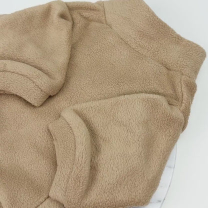 Polar Fleece Dog Zippy Jacket In Beige