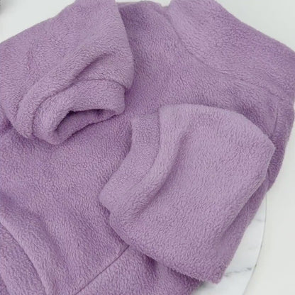 Polar Fleece Dog Zippy Jacket In Lilac