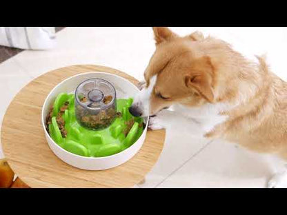 SPIN UFO Maze Interactive Pet Slow Feeder In Green - Level Tricky