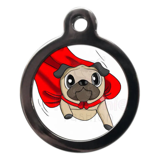 Pug Superdog Dog Id Tag - Ps Pet Tags - 1