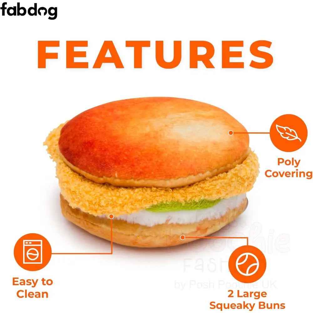 Pupeyes Chicken Sandwich Dog Toy by Fabdog - Fabdog - 2