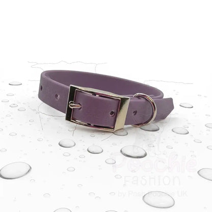 Purple Waterproof Personalised Dog Collar with Diamante Letters - Poochie Fashion - 4
