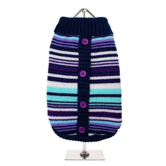 Purple Striped Mod Dog Jumper - Urban Pup - 1