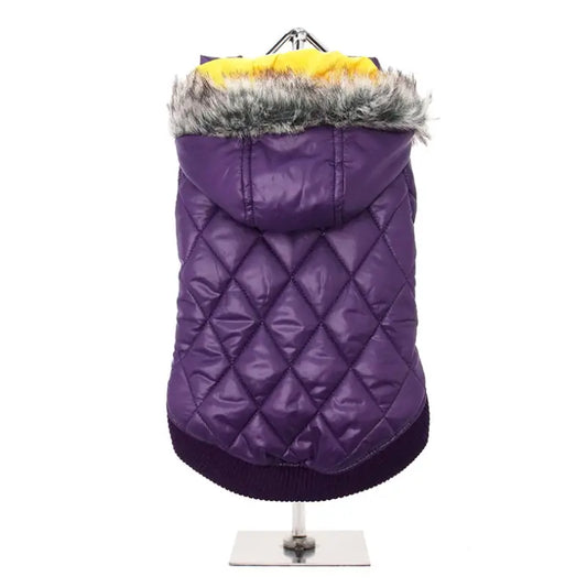 Purple Thermal Quilted Parka Dog Coat - Urban Pup - 1