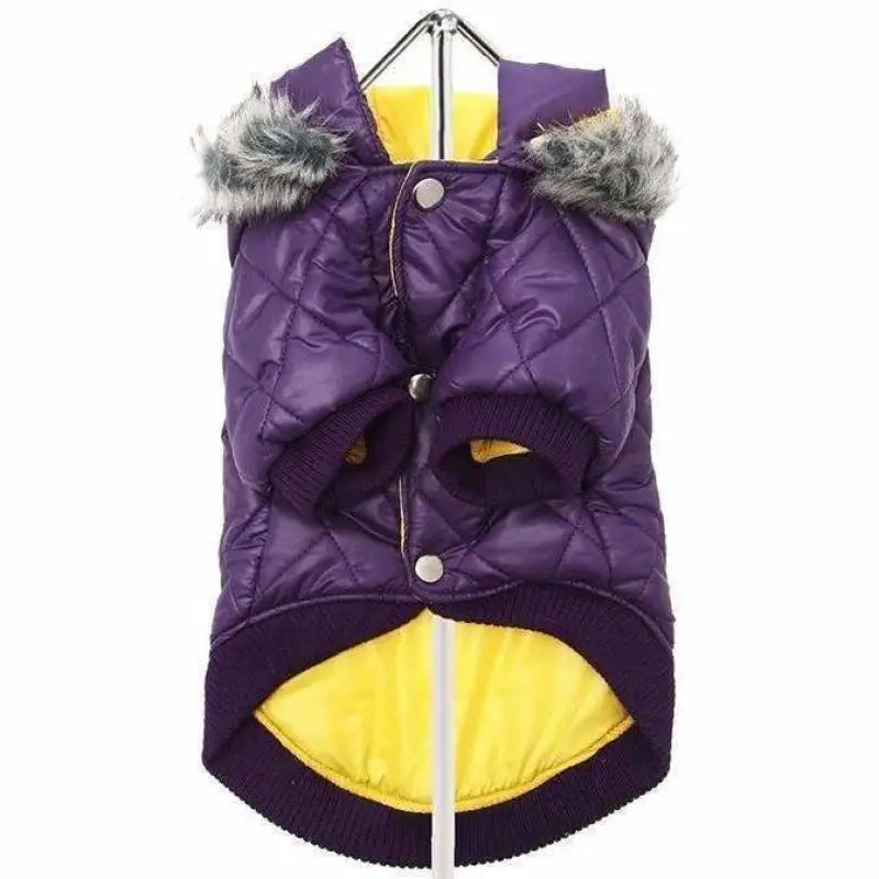 Urban Pup Purple Thermo Quilted Dog Parka Small - Sale - 3