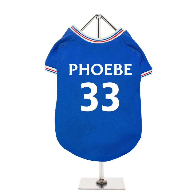 Rangers Football Team Personalised Dog T-shirt - Sale - 1