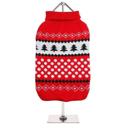 Red and White Snowball Dog Jumper - Urban Pup - 1