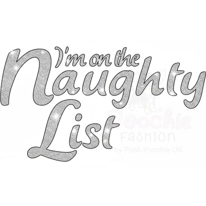 Red Christmas Naughty List Fleece Dog Hoodie - Poochie Fashion - 2