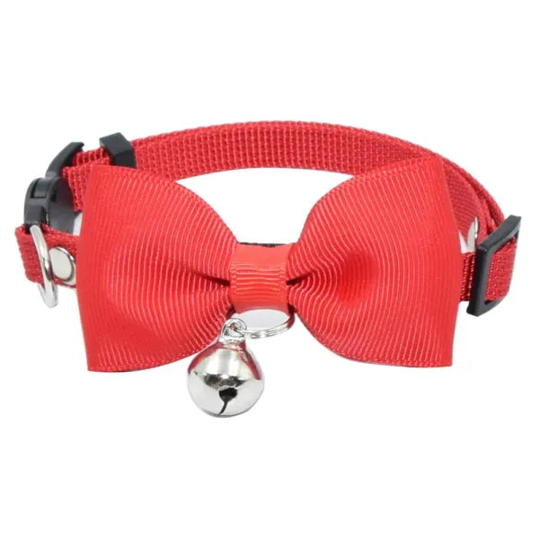 Red Handmade Bow Tie Cat Collar - Posh Catz - 1