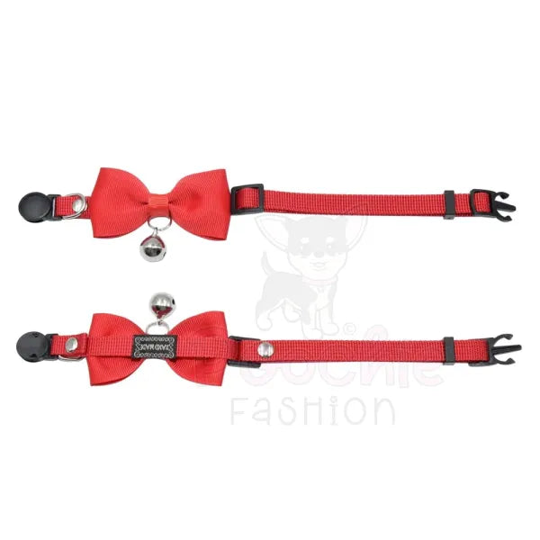 Red Handmade Bow Tie Cat Collar - Posh Catz - 3