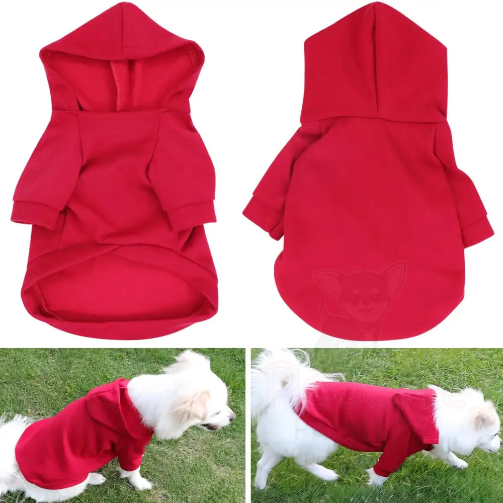 Red Christmas Naughty List Fleece Dog Hoodie - Poochie Fashion - 4