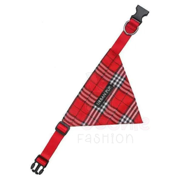 Red Tartan Dog Bandana Collar - Urban Pup - 2