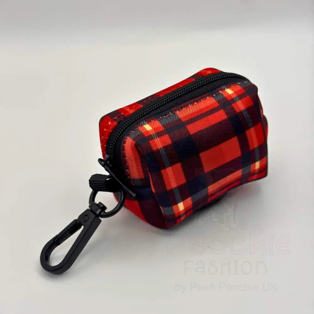 Red Tartan Dog Poo Bag Holder - Pupclub Couture - 2
