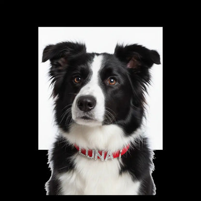 Red Waterproof Personalised Dog Collar with Large Diamante Letters - Poochie Fashion - 3