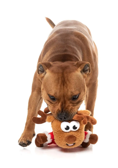 Reggie Claus Reindeer Christmas Dog Toy By FuzzYard