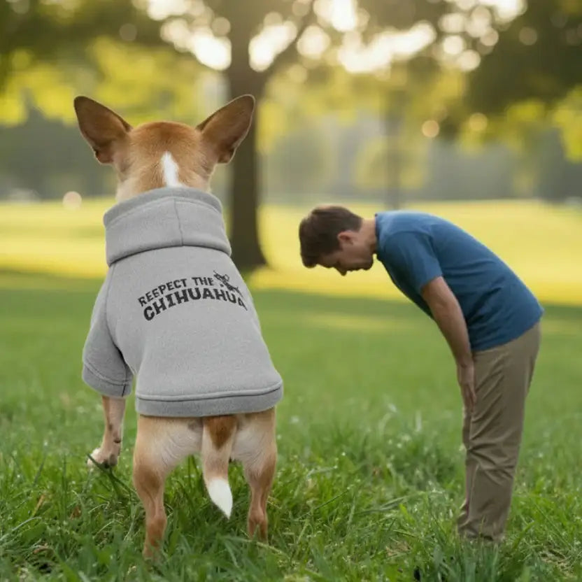 Respect the Chihuahua Dog Hoodie Sweatshirt - Rich Paw - 2