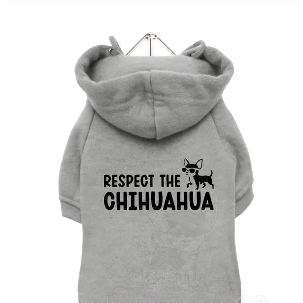 Respect the Chihuahua Dog Hoodie Sweatshirt - Poochie Fashion - 5