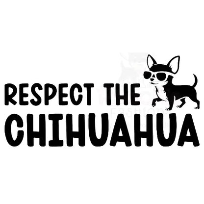 Respect the Chihuahua Dog Hoodie Sweatshirt - Poochie Fashion - 7