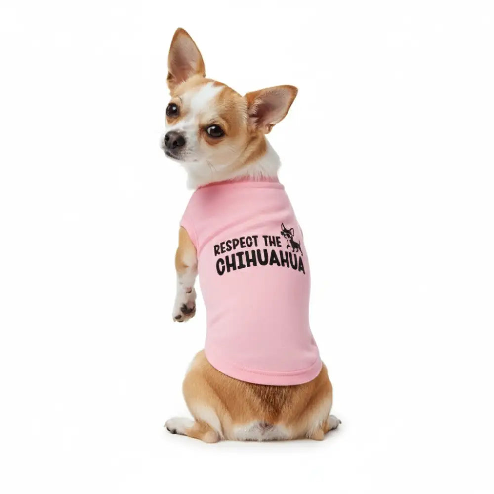 Respect the Chihuahua Dog T-shirt - Poochie Fashion - 5