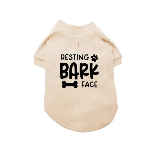 Resting Bark Face Dog T-shirt - Poochie Fashion - 1