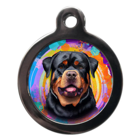 Rottweiler Graffiti Dog Id Tag - Ps Pet Tags - 1