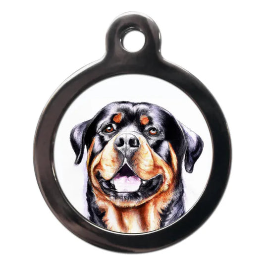 Rottweiler Portrait Dog Id Tag - Ps Pet Tags - 1