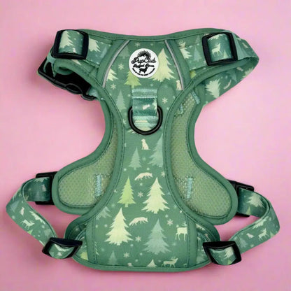 Rugged Rover™ Dog Harness – Heavy Duty No-pull with Handles - Evergreen Trails - Pupclub Couture - 1