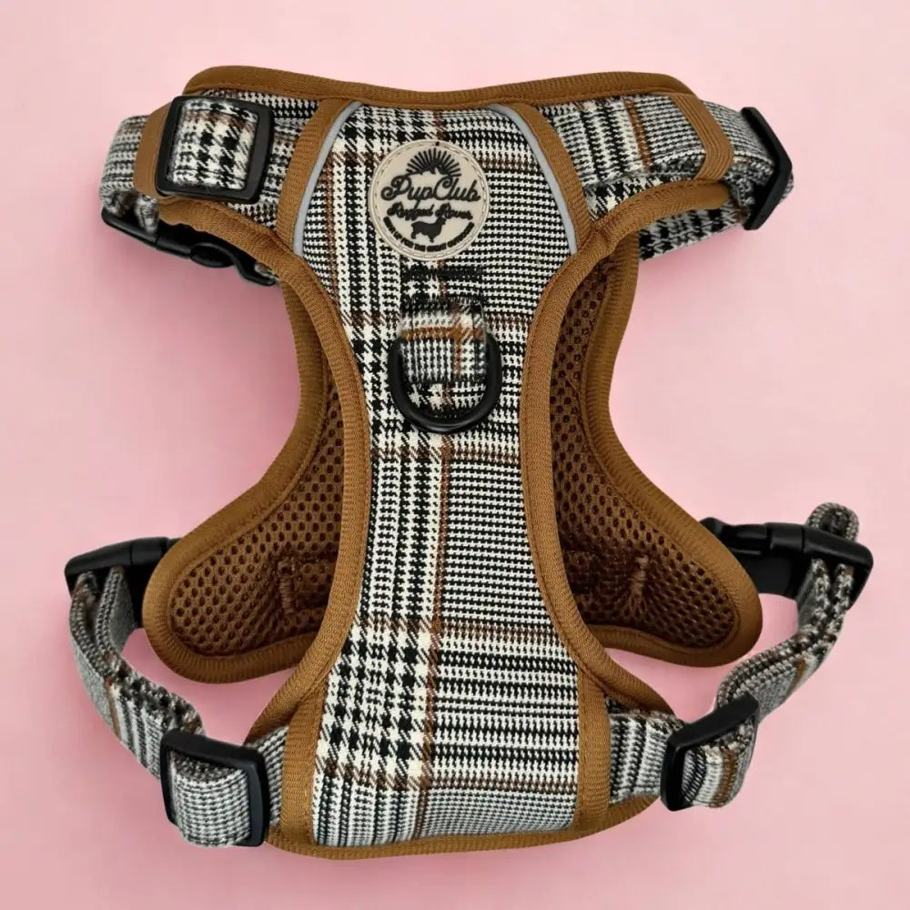 Rugged Rover™ Dog Harness – Heavy Duty No-pull with Handles - Foxbury Plaid - Pupclub Couture - 1