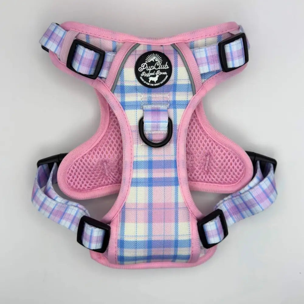 Rugged Rover™ Dog Harness - Pink Tartan - Pupclub Couture - 1