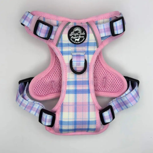 Rugged Rover™ Dog Harness - Pink Tartan - Pupclub Couture - 1