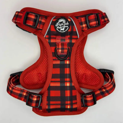 Rugged Rover™ Harness - Red Tartan - Pupclub Couture - 1