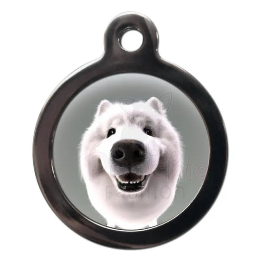 Samoyed Fish Eye Lens Dog Id Tag - Ps Pet Tags - 1