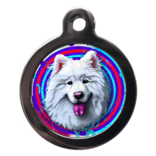 Samoyed Graffiti Dog Id Tag - Ps Pet Tags - 1