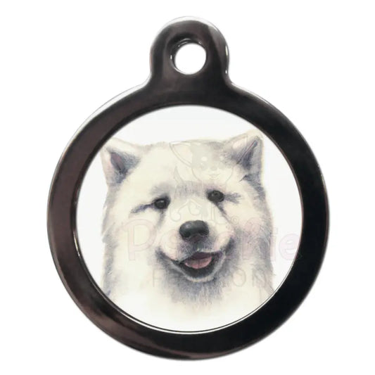 Samoyed Portrait Dog Id Tag - Ps Pet Tags - 1