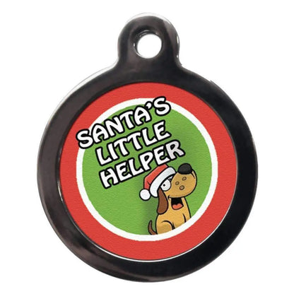 Fun Santa’s Little Helper Dog Id Tag - Ps Pet Tags - 1
