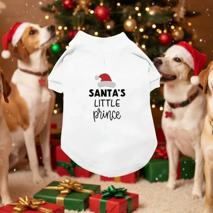 Santas Little Prince Christmas Dog T-shirt 4xl - Sale - 1