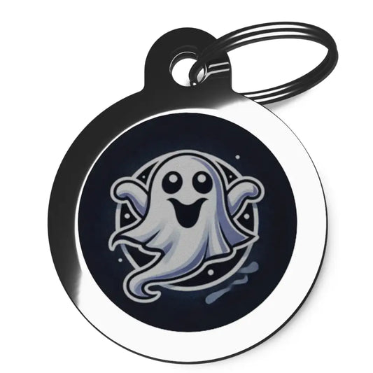 Scary Ghost Pet Id Tag - Ps Pet Tags - 1