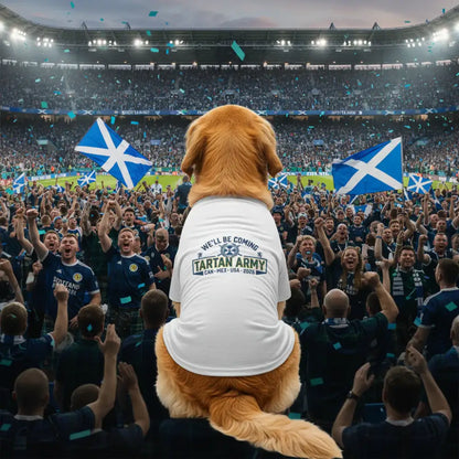 Scotland Tartan Army World Cup 2026 Dog Cat Football t Shirt - Poochie Fashion - 1