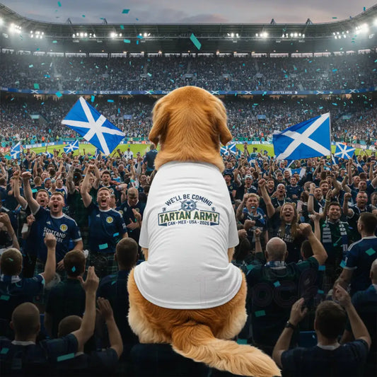 Scotland Tartan Army World Cup 2026 Dog Football t Shirt - Poochie Fashion - 2