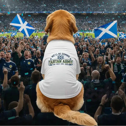 Scotland Tartan Army World Cup 2026 Dog Football t Shirt - Poochie Fashion - 2