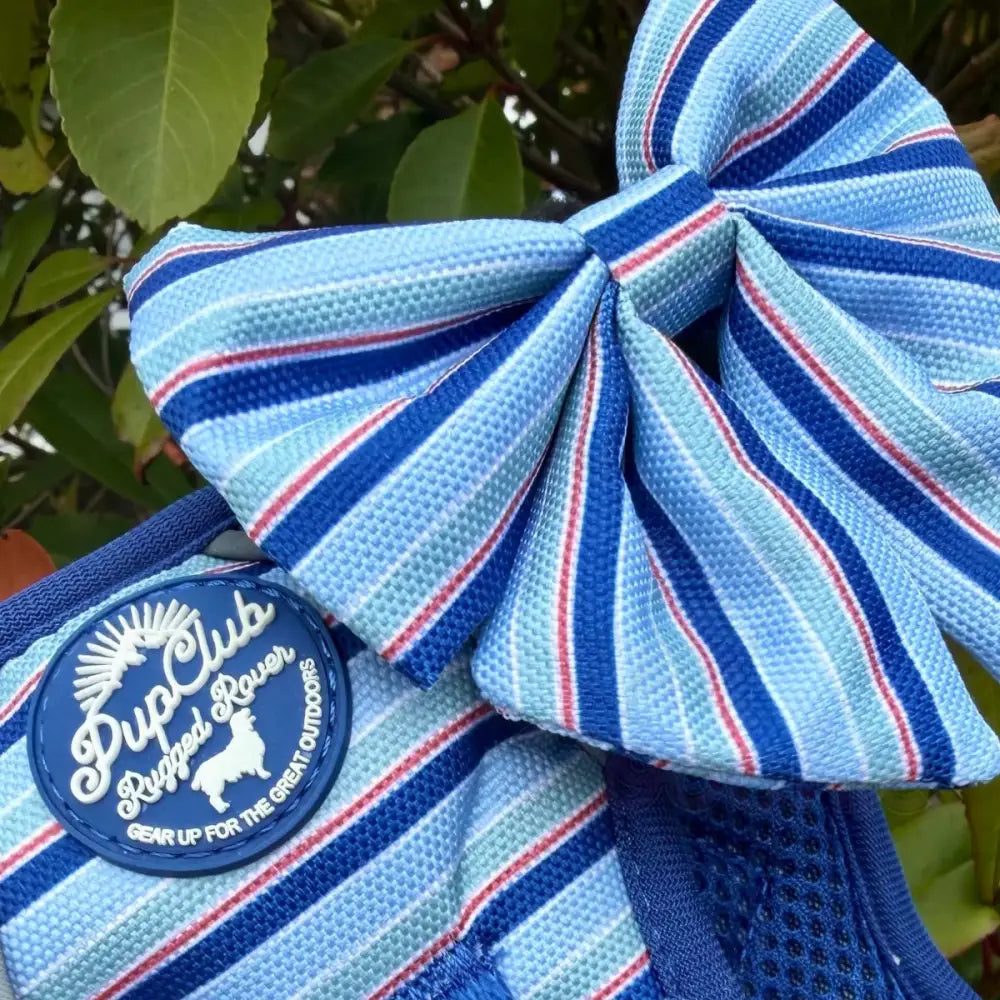 Sea Breeze Stripes Dog Sailor Bow - Pupclub Couture - 2