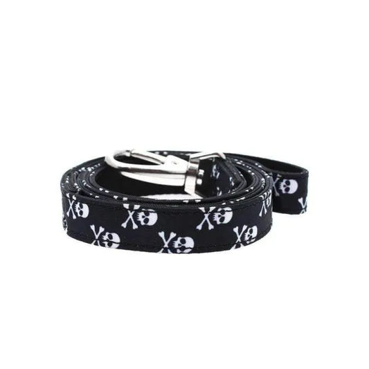 Skull and Crossbones Designer Fabric Dog Lead - Urban Pup - 1