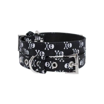 Skull And Crossbones Fabric Dog Collar - Urban Pup - 1